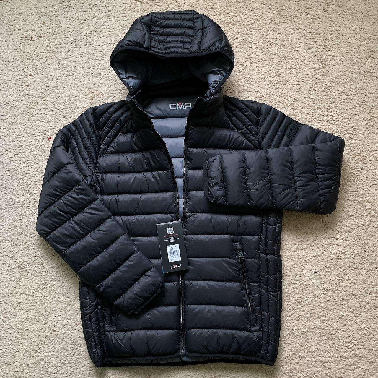 Чоловіча зимова куртка пуховик CMP Man Jacket Zip Hood чорна 30K2727-U901 Оригінал
