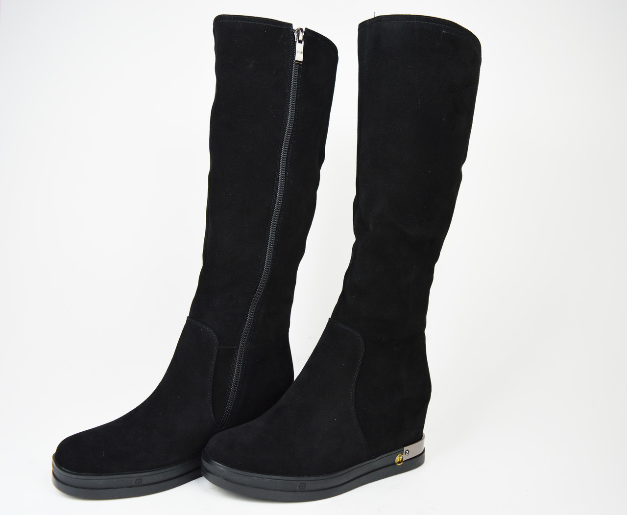 Чоботи зимові на платформі Erises 0617 чорні замша 34 39