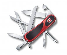2.4913.CB1 Ніж Victorinox Delemont, "EvoGrip 18", 85 мм, червоний / чорний, (блістер)