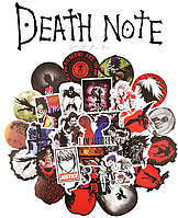Набор стикеров Death Note  Тетрадь Смерти 25 шт (Вырезанные)