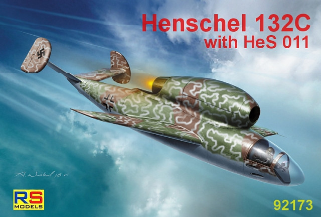 Пластикова модель 1/72 RS models 92173 Німецький реактивний літак Henschel 132 C with HeS 011 engine