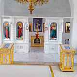 Бічні аналої з золоченням фольгою 50х50х110см, фото 5