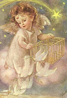 Набор алмазной вышивки (мозаики) "Ангелочек и голуби"