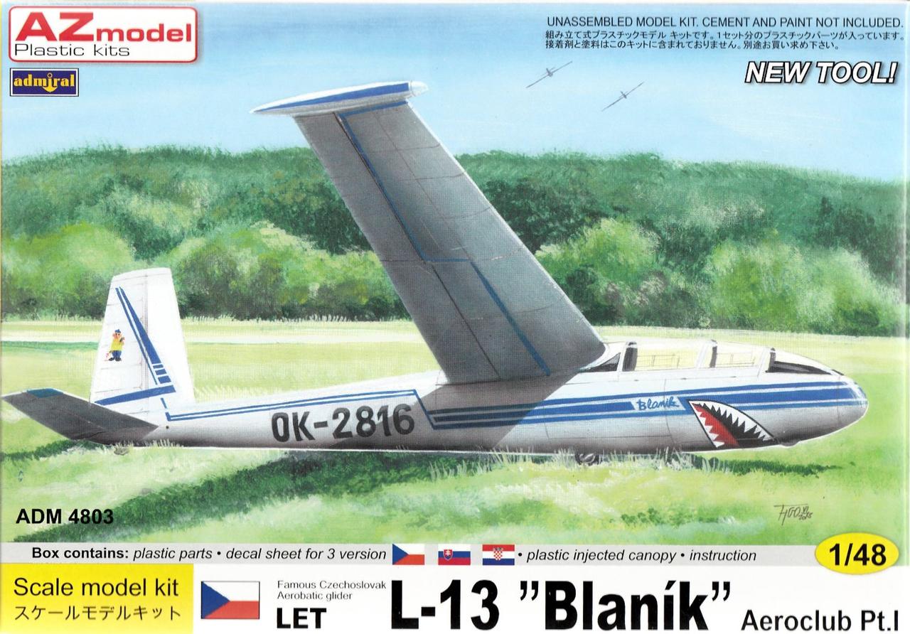 Пластикова модель 1/48 Admiral 4803 LET L-13 Blanik Aeroclub Pt 1