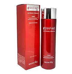 Антивіковий тонер для обличчя з пептидом зміїної отрути Secret Key Syn-ake Anti-wrinkle & Whitening Toner