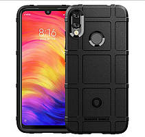Протиударний чохол Rugged Shield для Xiaomi Redmi Note 7 чорний гумовий