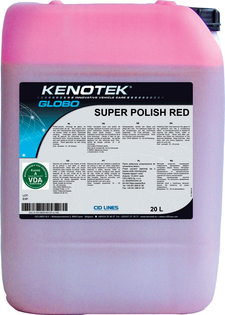 Kenotek Super Polish Red — шампунь-поліроль з ароматом вишні