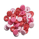 Кнопки Color Snaps Міні з імітацією стібка, рожевий, 9 мм, Prym, фото 2
