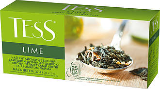 Чай зелений LIME, 1.5 м х 25, "Tess", пакет