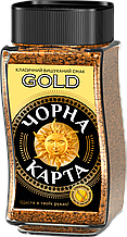 Кава розчинна Чорна карта Gold, сткл.б. 95г*12 (8718)