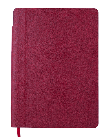 Блокнот ділової FRESH, А5, 96 л., лінія, .т.-червоний, позов.шкіра, фото 1