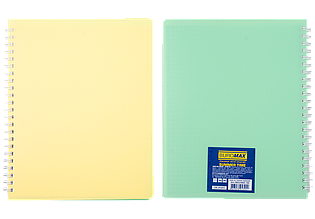 Зошит для записів SUMMER TIME, B5, 96арк., клітинка, пластикова обкладинка, св. жовтий/лаймовий