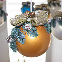 Новорічний декор, велика золота куля