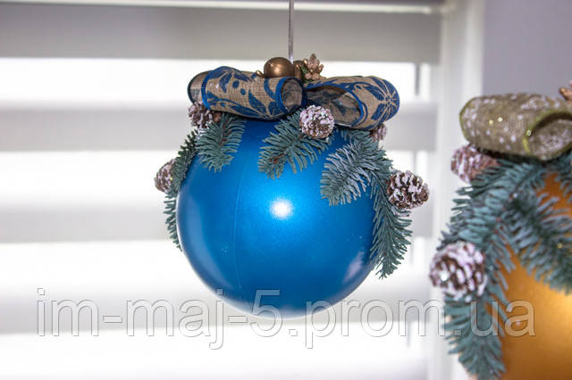 Новорічний декор "Шар синій великий" Новорічний декор "Шар синій великий"