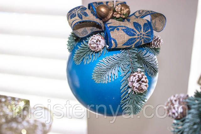 Новорічний декор "Шар синій великий" Новорічний декор "Шар синій великий"