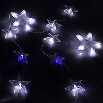 Гірлянда бахрома вулична зовнішня світлодіодні зірки Springos 2 м 180 LED біло/синя, фото 4