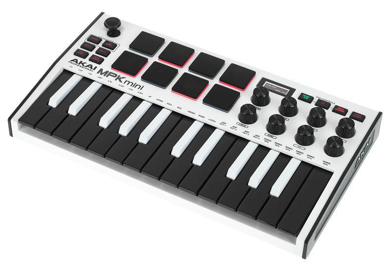 MIDI-клавиатура AKAI MPK MINI MK3 White - фото 1 - id-p1292390017
