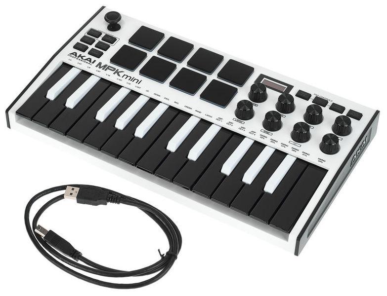 MIDI-клавиатура AKAI MPK MINI MK3 White - фото 10 - id-p1292390017
