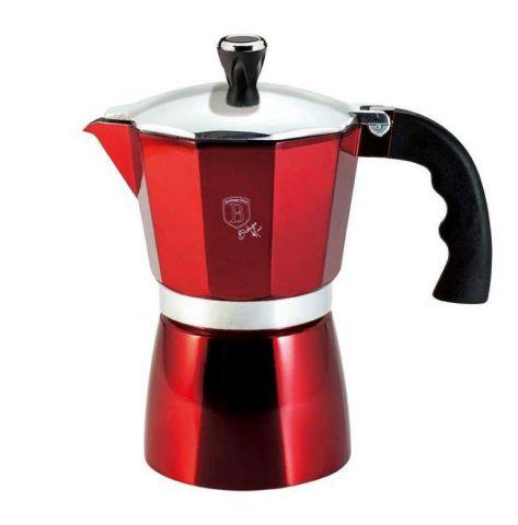 Гейзерна кавоварка Berlinger Haus Red Metallic Line 450 мл - 9 порцій 1980BH, фото 1