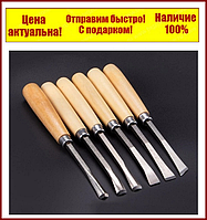 Набір фігурних міні стамесок для різьби по дереву 6 шт.