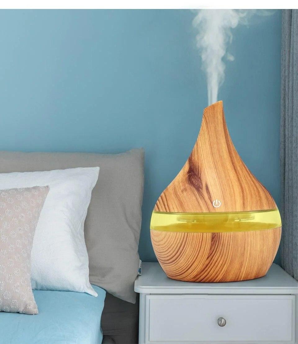 Ультразвуковий уловитель повітря Humidifier Light wood c підсвічуванням і аромадіффузором