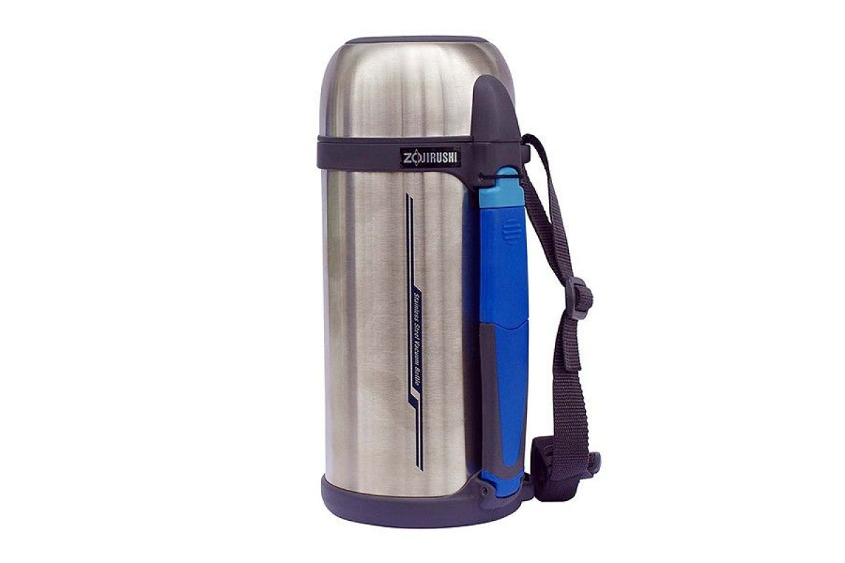 Термос ZOJIRUSHI SF-СС13ХА 1.3 л (ручка+ремінець) ц:сталевий, фото 1