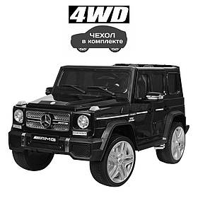 Дитячий електромобіль Mercedes Gelandewagen (4 мотори по 35W, MP3, FM) Джип Bambi M 3567 EBLR-2(4WD) Чорний