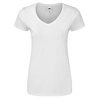 Женская футболка с v-образным вырезом белая Iconic