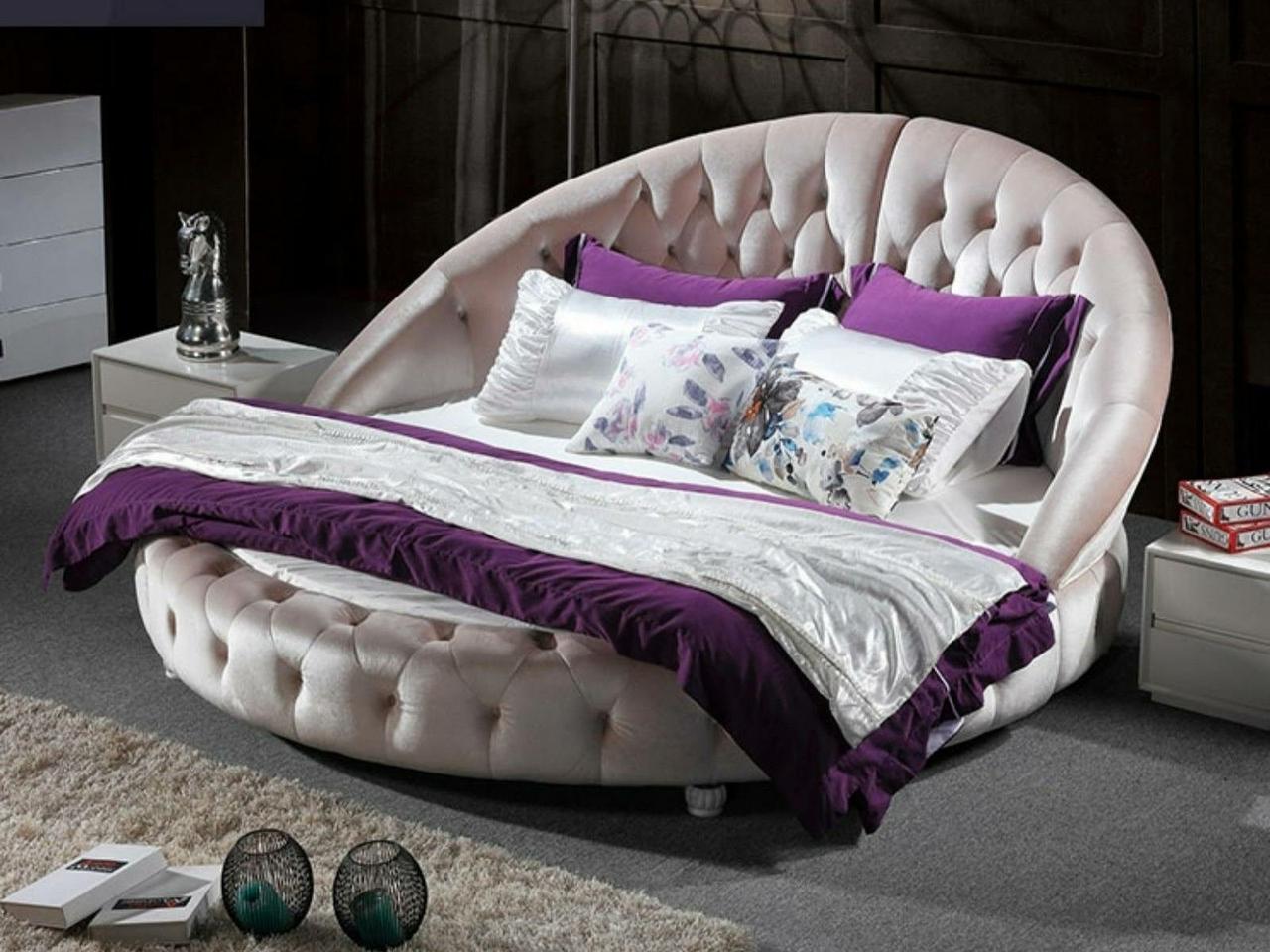 Кругле дизайнерське ліжко на замовлення Елегія-54 (Меблі-Плюс TM)