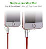 Кабель аудіо Ugreen 3.5 mm AUX плоский 1M Red (AV119), фото 5