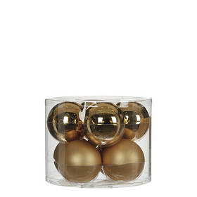 Ялинкові кульки "House of Seasons" комплект 8 шт, колір шампань