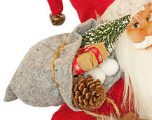 Фігурка новорічна Санта Клаус, 61 см (Червоний / Чорний / Сірий), фото 3