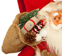 Фігурка новорічна Санта Клаус, 81 см (Червоний / Чорний), фото 3