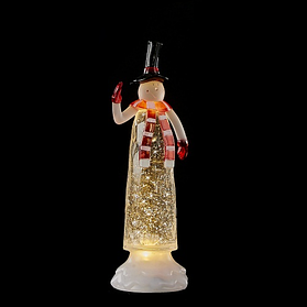 Фігурка декоративна "Сніговик", 12*9*27 см, "Luca Lighting", жовтий