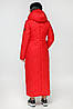 Ультра довгий зимовий червоний пуховик, фото 2