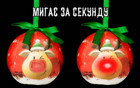 Декоративна прикраса "Куля" LED 8 см, House of Seasons в ас., червоний, фото 3
