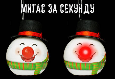 Декоративна прикраса Куля LED Сніговик 6,5 см, House of Seasons в ас., зелений, фото 3
