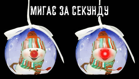 Декоративна прикраса Шар Новорічний LED, 5 см, House of Seasons в ас., бузковий, фото 3