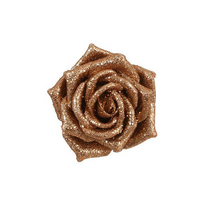 Декоративна прикраса кліпса, Троянда рожева 6*8 см, House of Seasons, фото 2