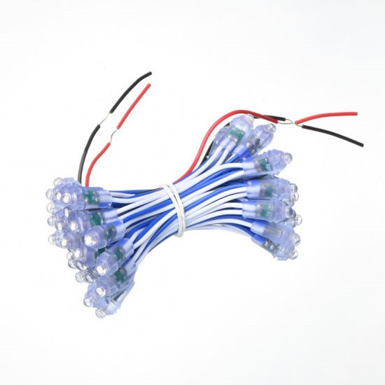 Світлодіод швидкого монтажу (піксель) 9 мм, 12 В, 0.1 Вт, синій