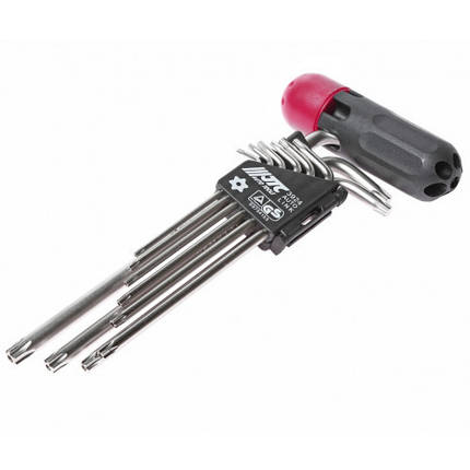 Набір ключів TORX з отвором T10H-T50H 9ед. удлин.3924 JTC, фото 1