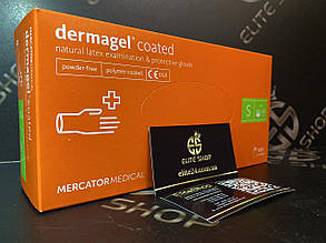 Медичні рукавички Dermagel Coated з натурального латексу, без пудри, не стерильні, уп./100 шт, фото 1