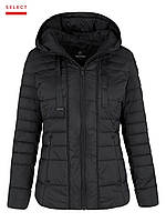 Cтеганая бамбуковая короткая женская куртка черная VOLCANO J-SIMLY, / 2XL
