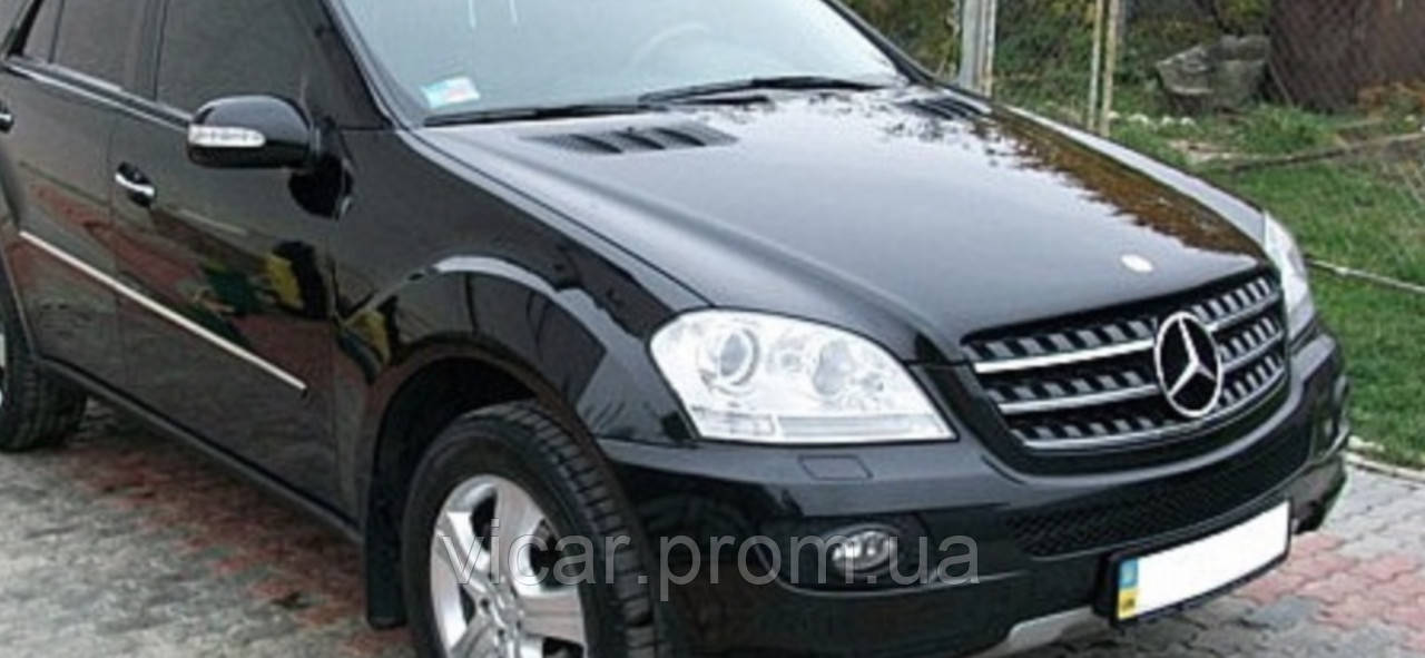 Радиаторная решетка ( в черном цвете ) Mercedes ML W164 (2005-2008) - фото 7 - id-p1138827869