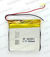 Батарея (акумулятор) для планшета 2000 мА·год, Li-Pol 3.7 В, 51*50*6 мм