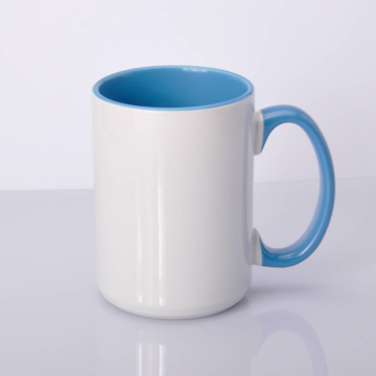 Чашка сублімаційна Блакитна всередині і ручка 425мл