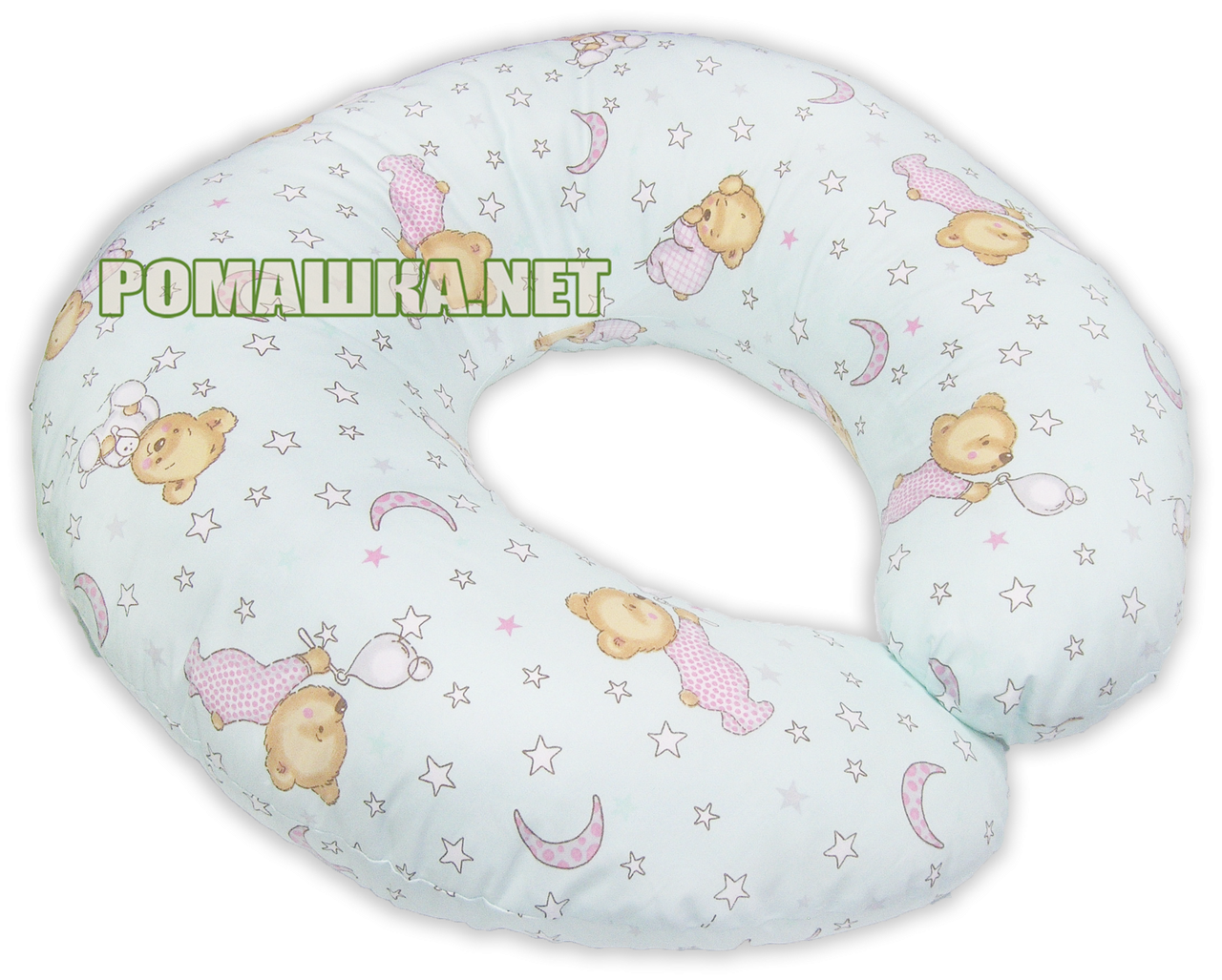 Подушка для годування немовлят Піжамка, стандартна, довжина 220 см, ширина-26 см, ТМ Ромашка, Рожевий