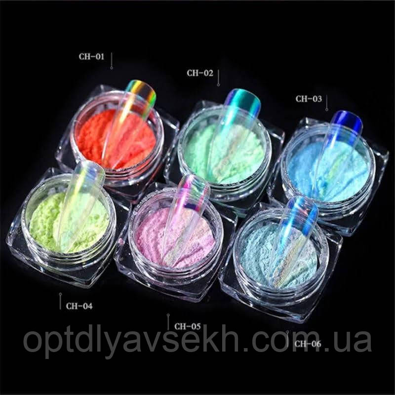 Втирка дрібного помелу "Аврора" - для дизайну нігтів, фото 1