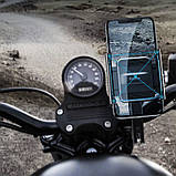 Вело-мото держатель Baseus Knight Motorcycle чорний, фото 5