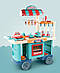 Дитячий ігровий набір інтерактивна кухня-вуличний візок з касою і посудом 90 см, фото 2